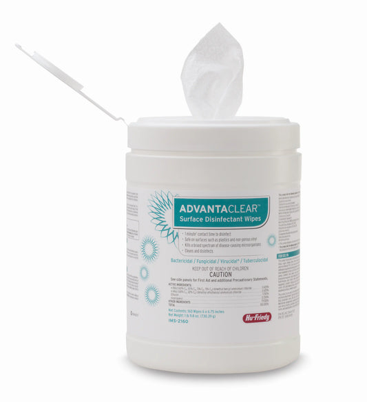 Hu-Friedy - AdvantaClear Surface Disinfectant Wipes 160/Can