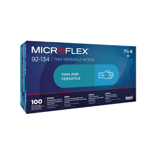 Ansell - Microflex Nitrile Gloves 100/Bx Blue Medium