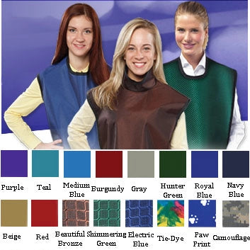 Lead-Free X-Ray Apron Adult w/Collar Black