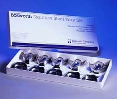 Keystone - Bosworth Set of 8 - Edentulous Solid Full-Arch Stainless Steel Impression Trays