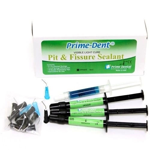 Prime-Dent - Pit and Fissure Sealant Syringe Kit - Clear. Contains fluoride