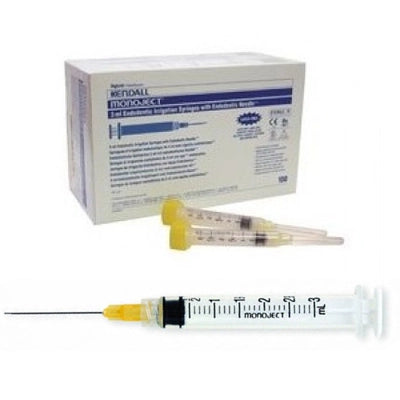 Monoject Endo Irrigation Syringe/Needle 27g x 1.25 100/Box
