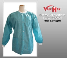 Easy-Breathe Lab Jacket Teal Large 10/Pk