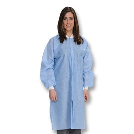 Easy-Breathe Lab Coat Ceil Blue Large 10/Pk