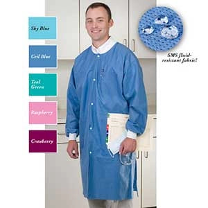 ValuMax - Extra-Safe Lab Coats White 2XL 10/Pk